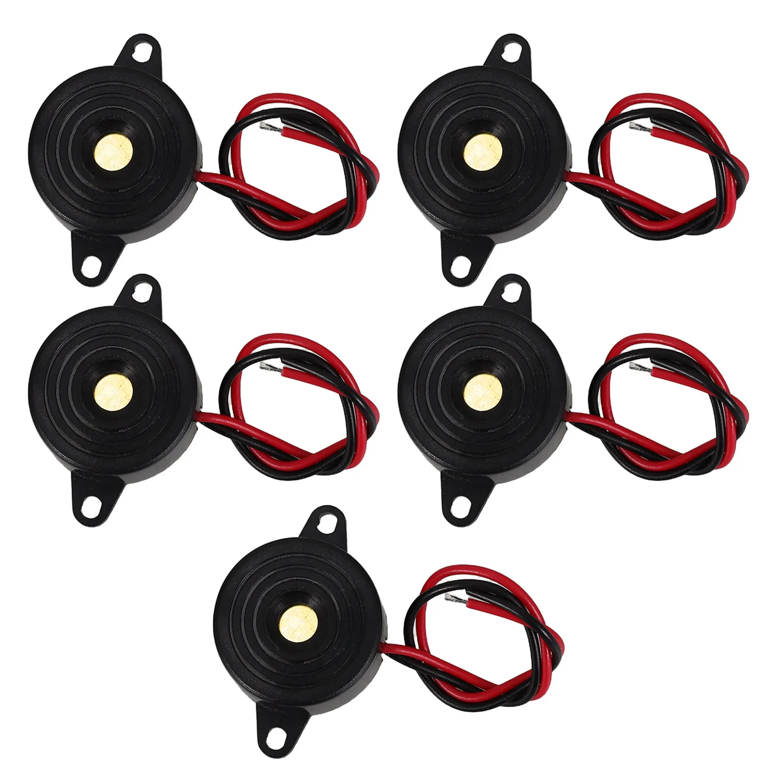 5Pcs Active Piezoelectric Alarm Continuous Electric Buzzer High Decibel Cable for Physics Projects Boat Emergency Use