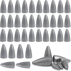 10Pcs/Bag Fishing Bullet Weighting Lead Pendant Soft Bait Weighting Device 2G-20G Fishing Anti Hanging Bottom Lead Pendant Tool