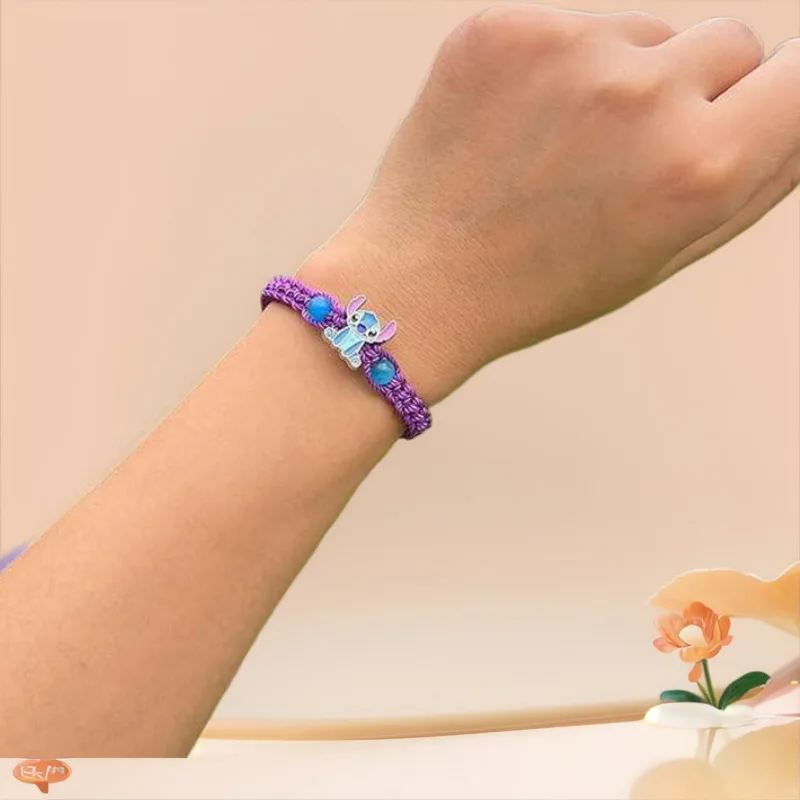 Pulsera trenzada de Ángel de puntada para niños, joyería de Anime de dibujos animados, juguetes creativos dulces, regalo para amigos