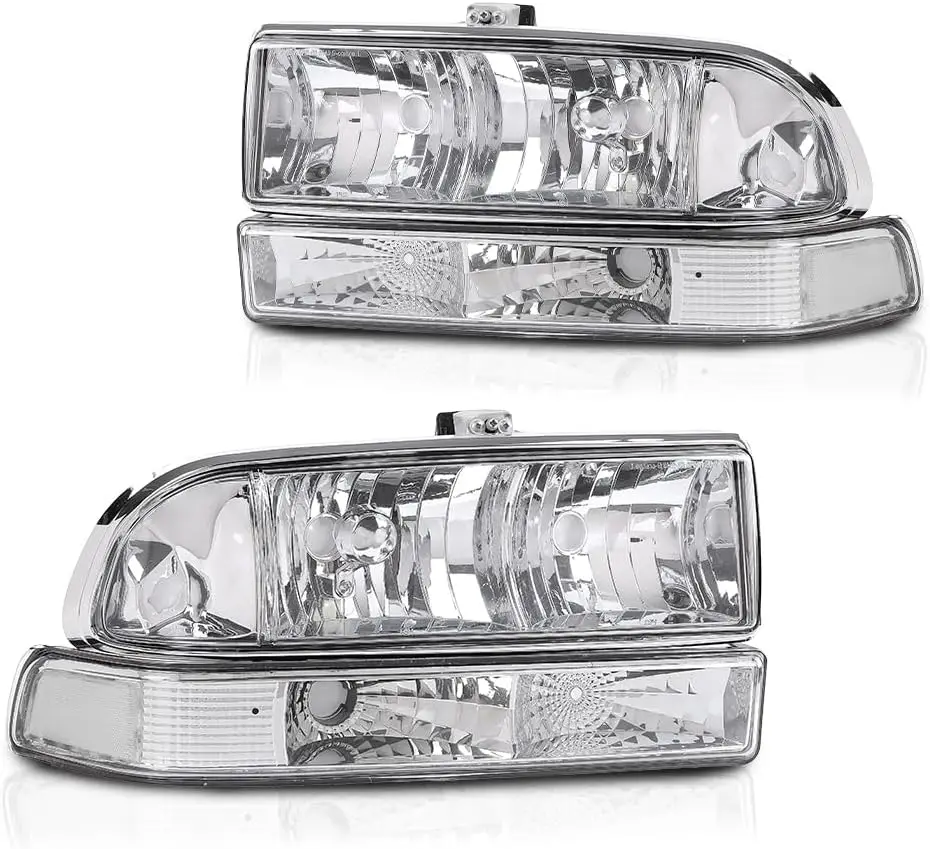 

Headlights Corner Bumper Turn Signal Lights w/o Bulbs Compatible with Chevy Blazer 1998-2005 / Fits Chevy S10 Pickup 1998-2004 C