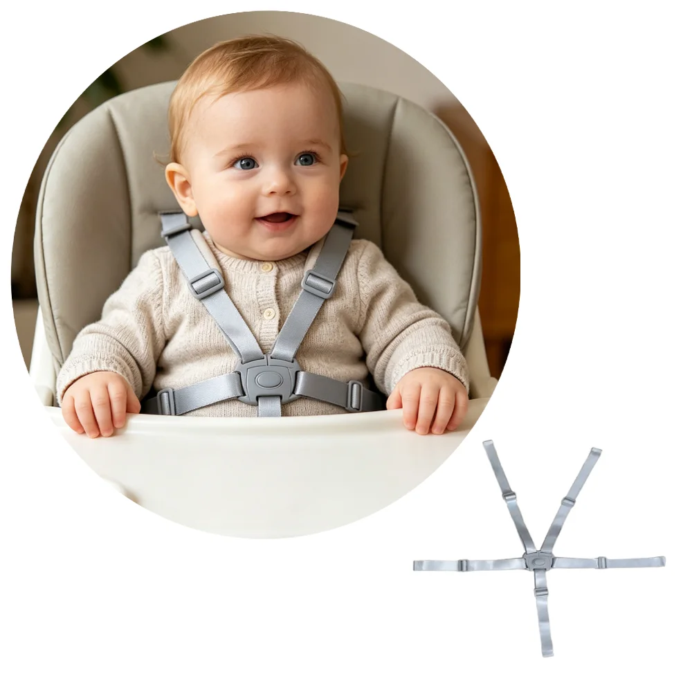 Universal Baby 5 Point Harness Dining Feeding Chair Belts Safety Belt Baby Protection Belt  Car Sleeping Lunch Seat Fixed Belt