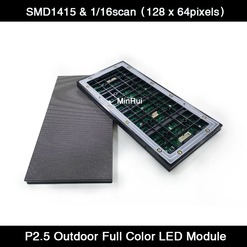 

MinRui P2.5 LED Sign Display Outdoor Full Color RGB Module / Panel SMD1415 320*160mm Advertising Board