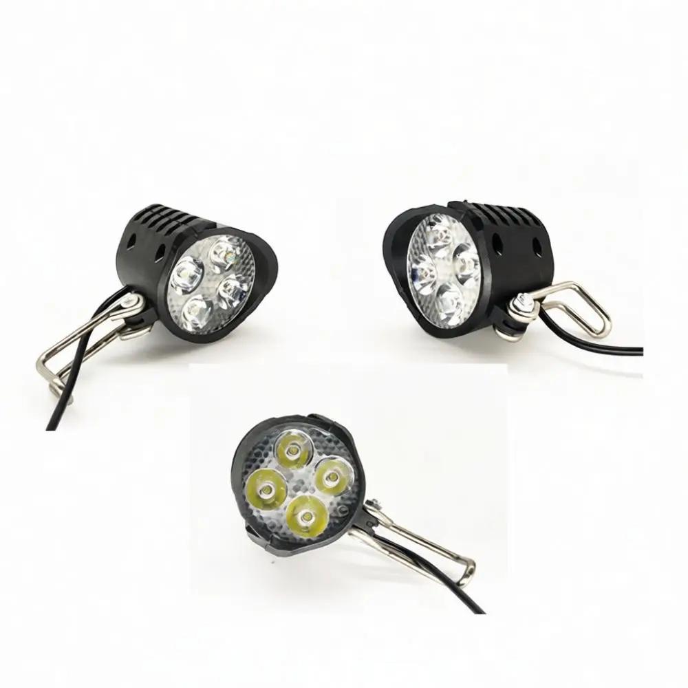Integrated Horn LED Spotlight 48V For Electric Scooter E Bike High Power Headlamp Night Visibility Driving Accessories