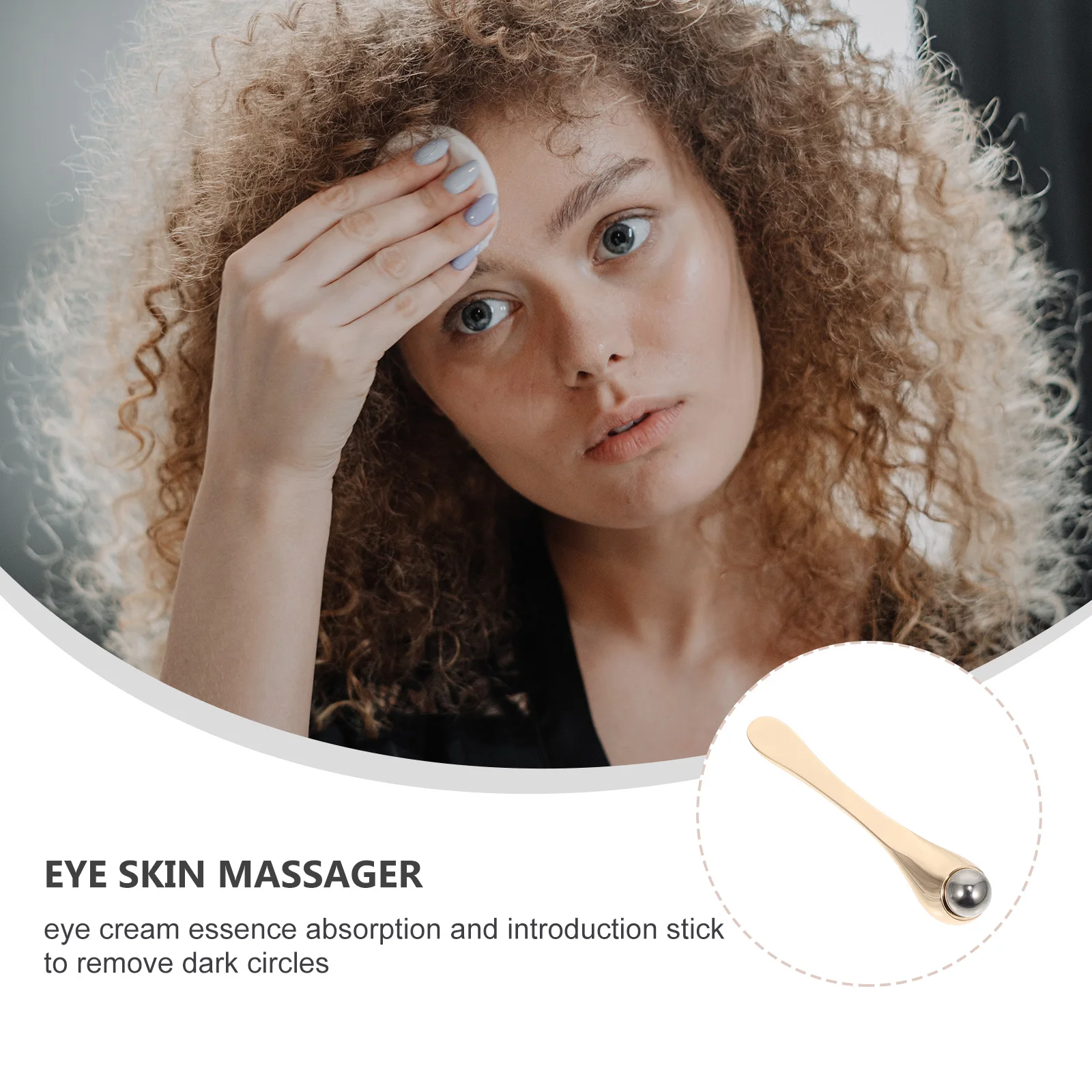 

1Pcs Eye Massager Design Remove Dark Circles Puffiness Fine Lines Reduction Facial Roller Anti Aging Eye Care