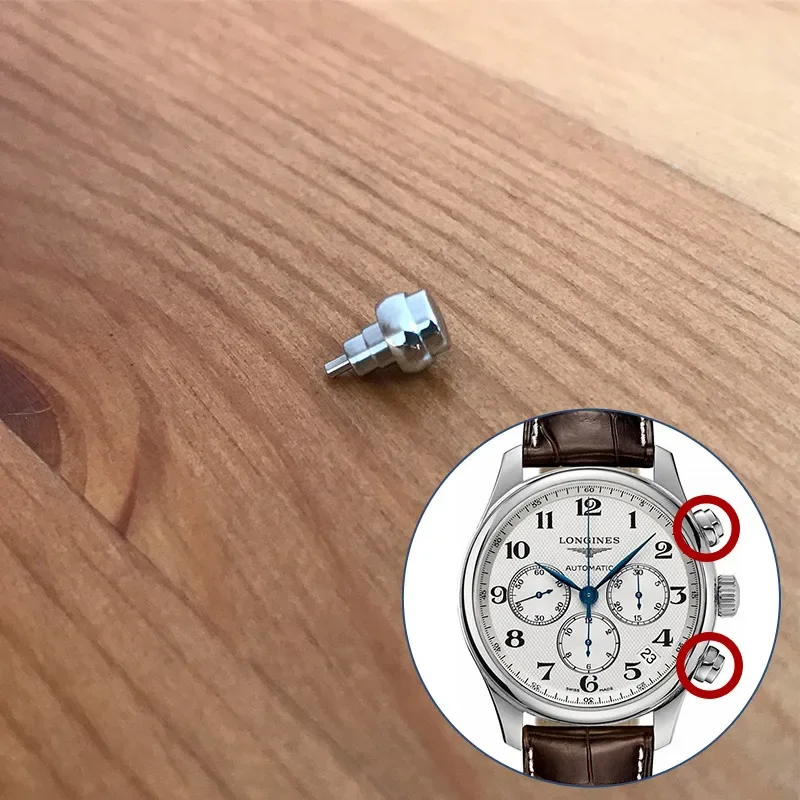 Steel Button Pusher for Longines Master Collection 44mm L2.634.4 Automatic Watch Parts