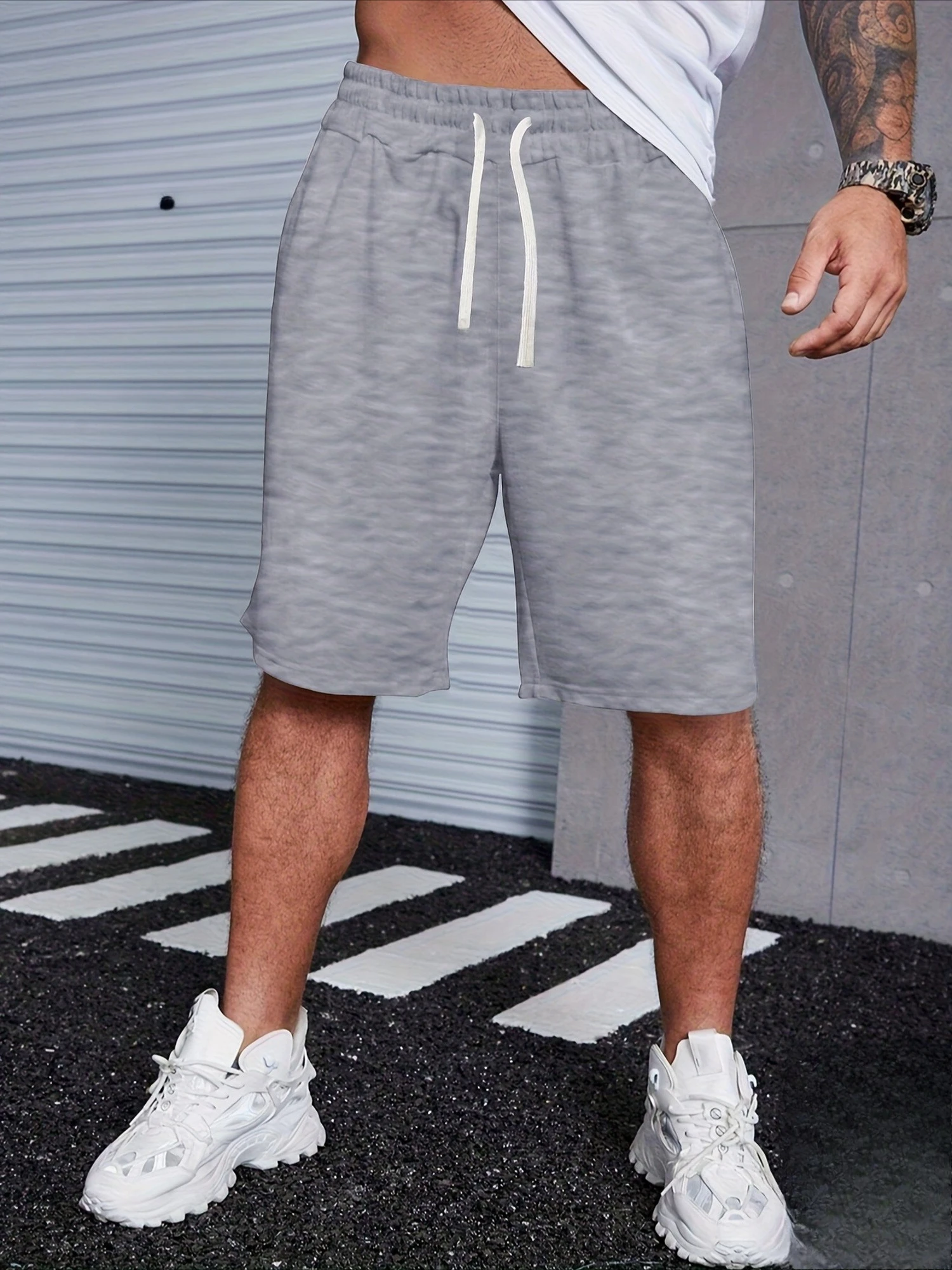 Pantaloncini quattro stagioni comodi e larghi da uomo con coulisse in vita pantaloncini sportivi casual neri puri blu scuro pantaloncini alla moda