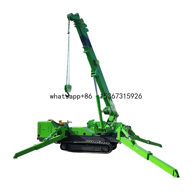 China portable 9.5m mini mobile 3t spider crane spider crane price for construction