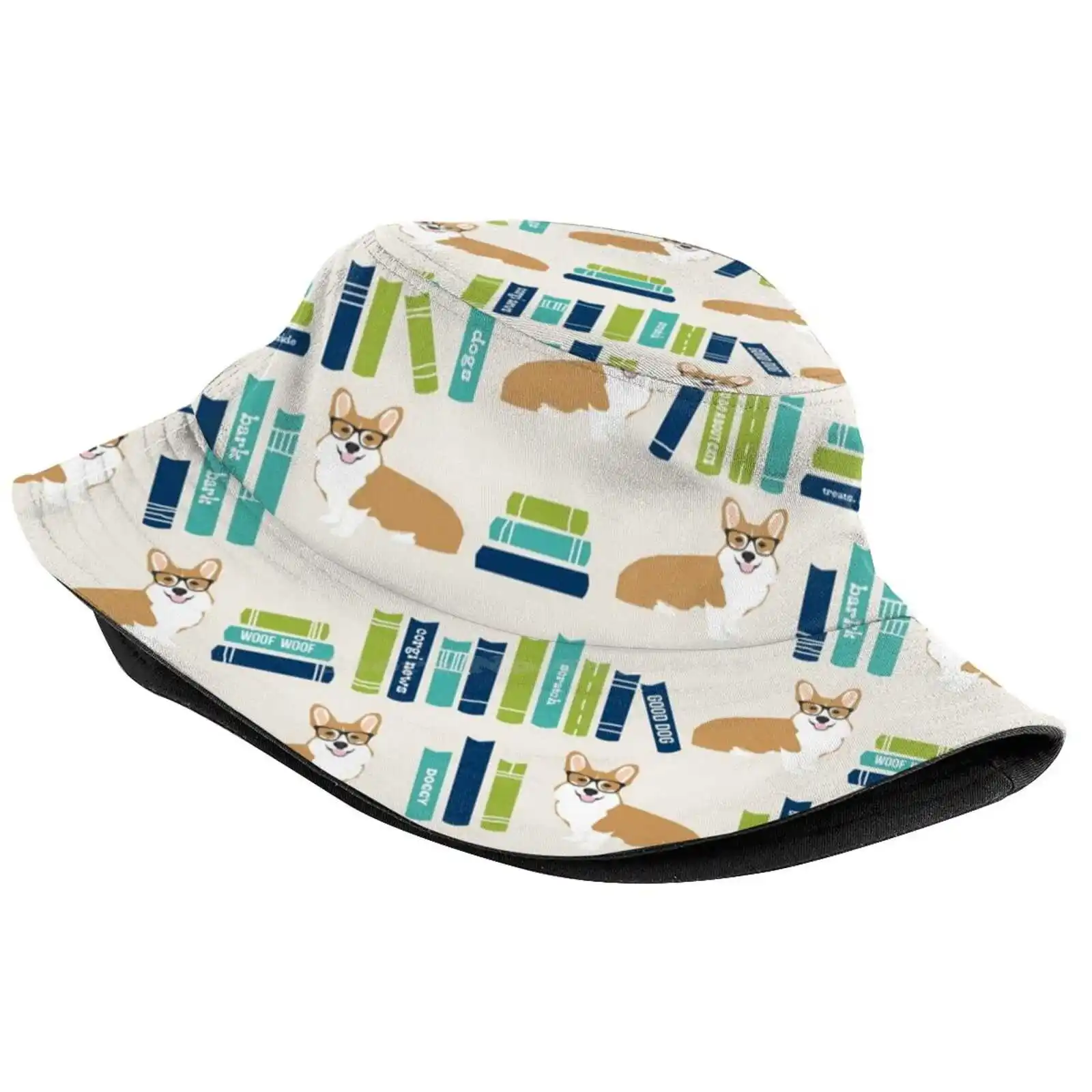 Corgi Welsh Corgi Library Books Dog Gifts Dog Breeds By Pet Friendly Sun Cap Fisherman Hat Bucket Hats Welsh Corgi Library