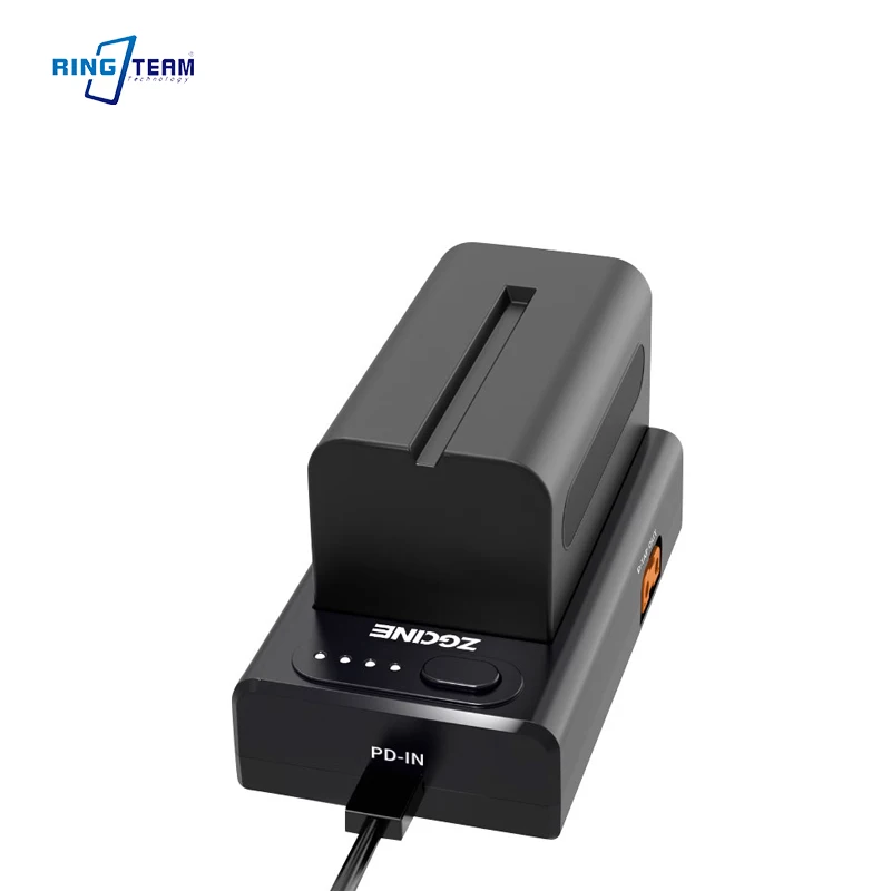 Zgcine NPF-01 Fast Charger NP-F970 F960 Li-Ion Battery Spare Battery for LED Video Lights Monitors SONY Cameras