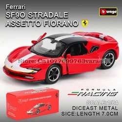 Bburago1:64 Ferrari ENZO SF90 SP3Model Small Collection Car Alloy Model Toy Gift Scene Decoration Classic and Exquisite