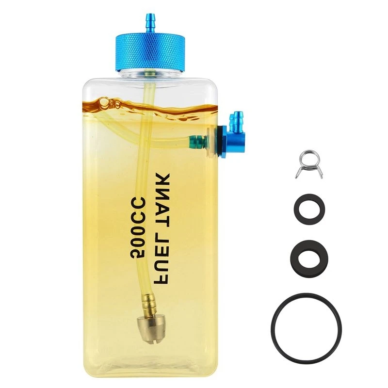 CYGJ-Fuel Tank Petrol Transparent Plastic Bottle 500CC CNC For RC Gas And Nitro Airplane