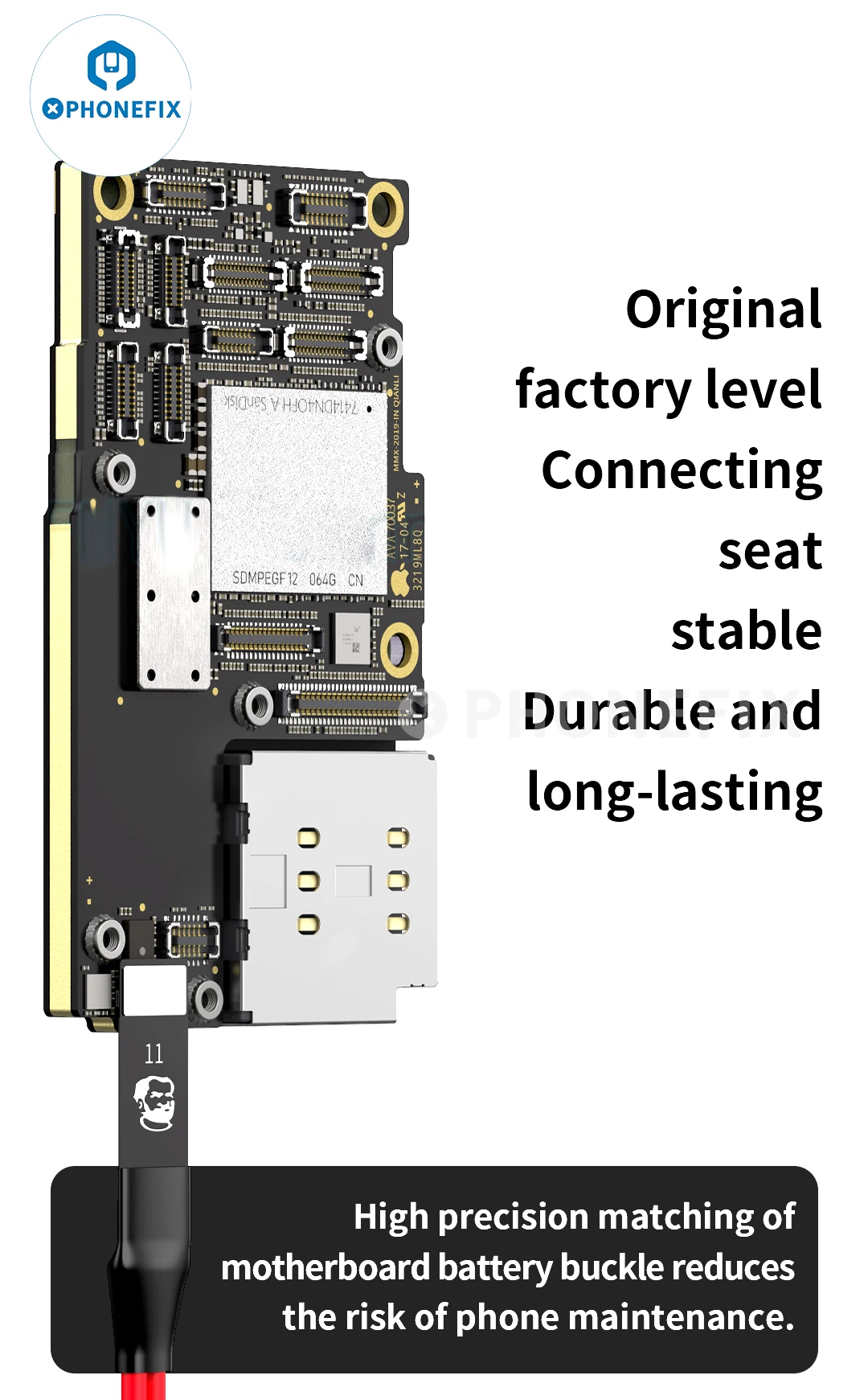 Cavo di prova dell'alimentatore DC dell'aria di alimentazione del meccanico per iPhone 6-15promax linea di avvio della riparazione della scheda madre FPC fibbia della batteria del cavo flessibile