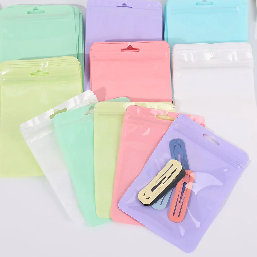 20/10Pcs Sealing Bags Colorful Resealable Storage Bag For Necklace Bracelet Jewelry Gifts Packaging Reusable Kitchen Organizer