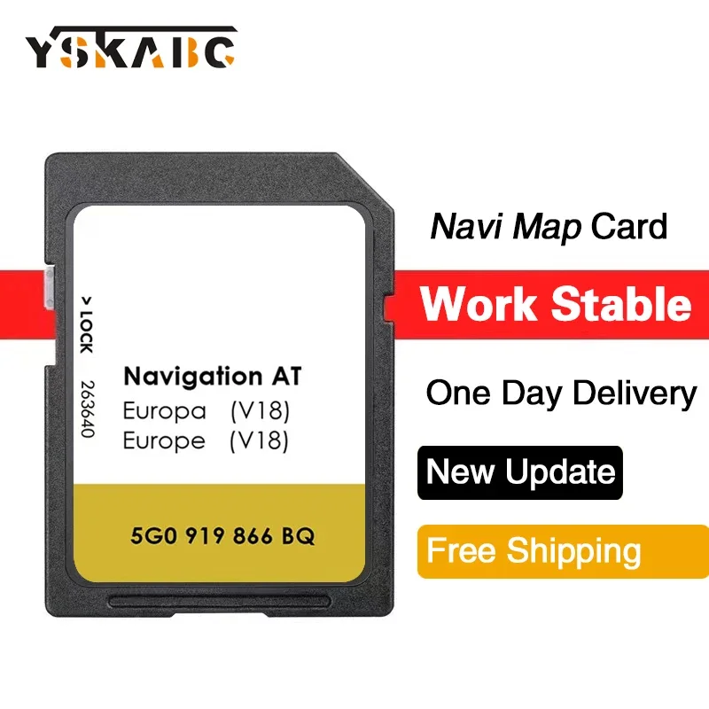 Discover Navi AT V18 SD Card GPS Europa Sat Nav for VW Maps Navigation MIB1 Card Free Shipping Mib1