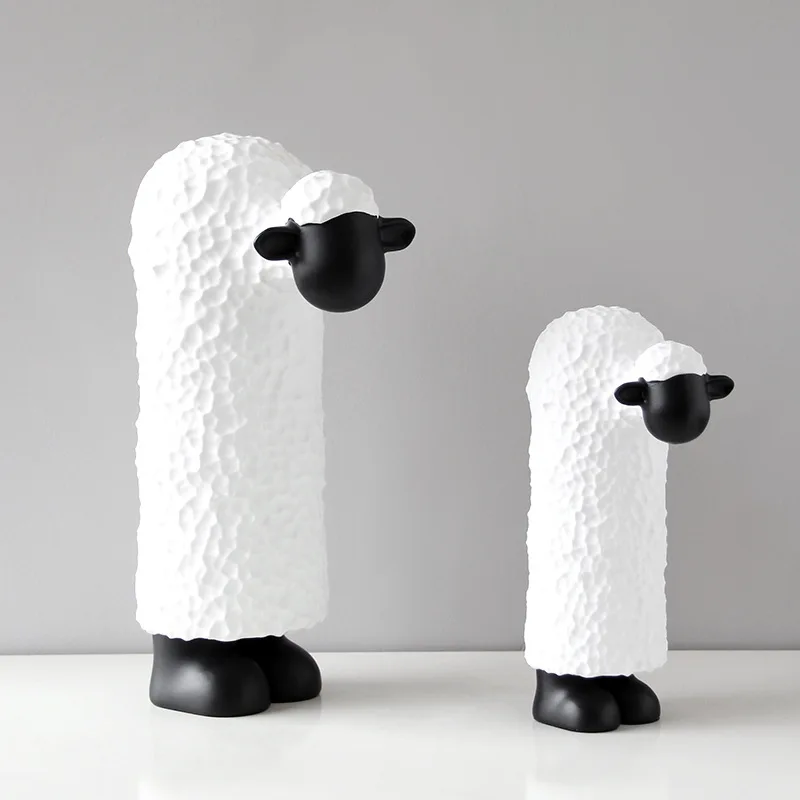 Modern simple cartoon cute animal sheep creative ornament, children's room desktop