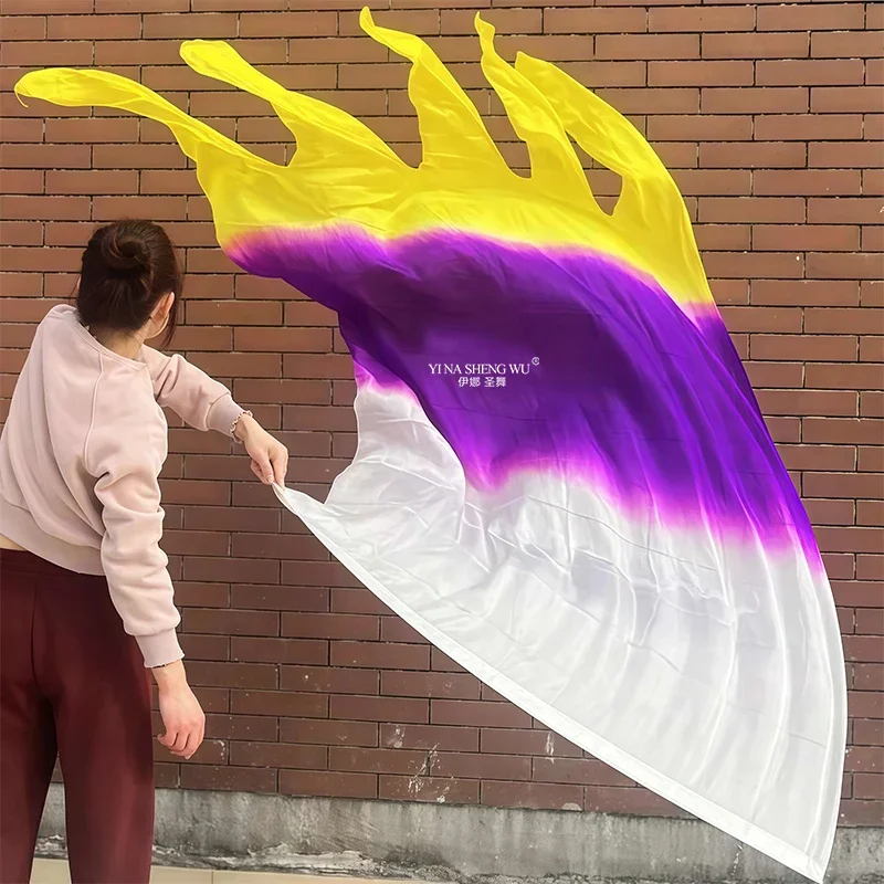 1/2pcs Porphetic Praise Dance Worship Flex Flags 78.7X44.9" Rectangle Dance Ministry Streamer Outdoor Flags Real Silk Swallow