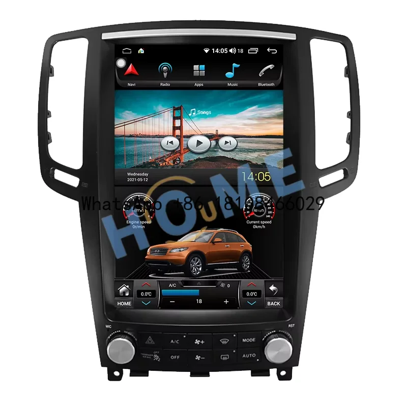 

Android 12 Radio DVD 12.1" for Infiniti G25 G35 G37 Q60S 2006-2013 Tesla Style Vertical Screen Multimedia Player GPS Navigation