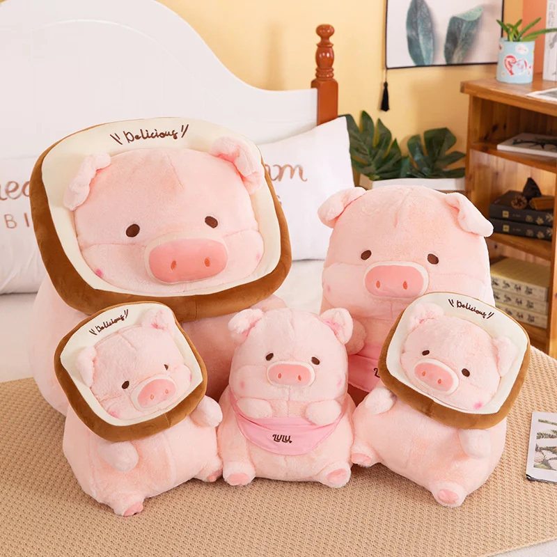 

Kawaii Lulu Pig Bread Plush Toy Cute Creative Stuffed Animals Piggy Toast Doll Girl Birthday Toys Girlfriend Couple Gift