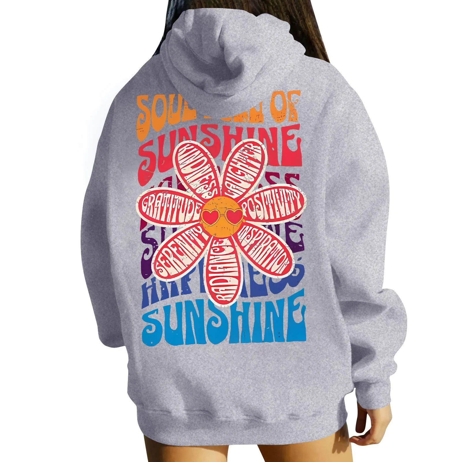 

Женская толстовка с длинным рукавом, с цветочным принтом