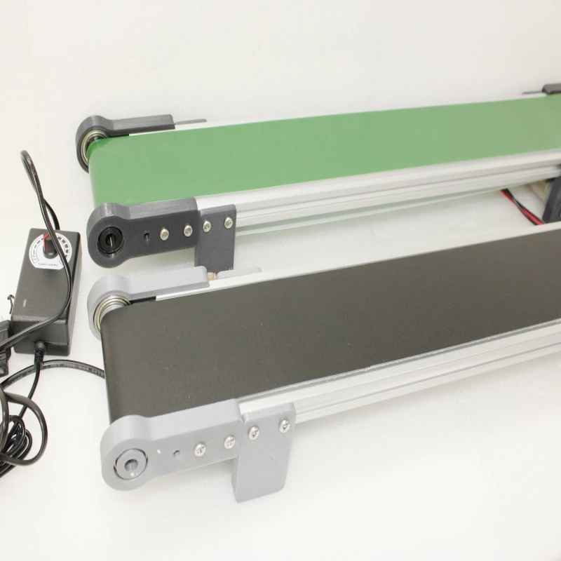 70CM*10CM Adjustable Speed Rubber PVC Date Code Inkjet Printer Conveyor Belt Width 8CM MINI Portable Conveyor Belt