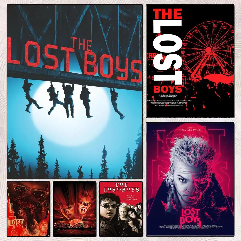 

The L-Lost Boys Movie Vampire Poster HD Art Mural Wallart Poster Waterproof Vintage Print Decor for Home Decoration DIY Durable