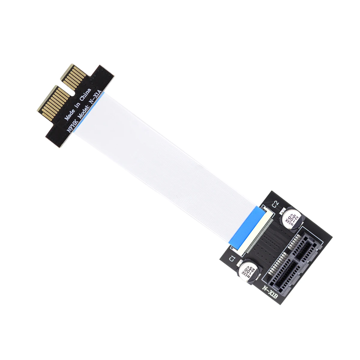 Cablecc PCI-Express 1X удлинитель карты расширения слота ленточный удлинитель переместить кабель 10 см для видеокарты