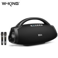 W-KING Portable Bluetooth Speakers 200W RMS, Massive Bass Party Boombox IPX7 Waterproof Speaker Large Loud Outdoor, With 2 Mic
