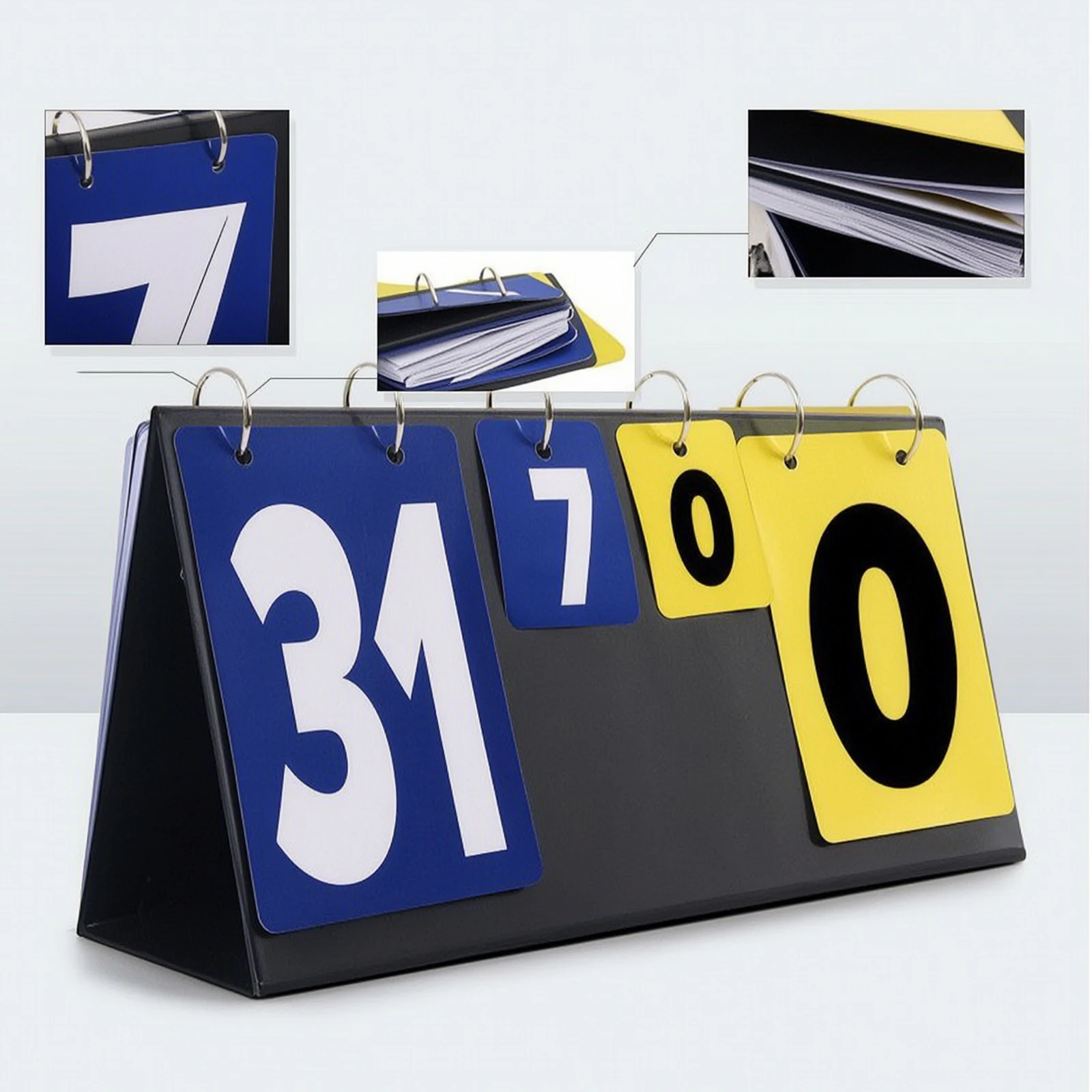 Tabletop Flip Scoreboard Foldable Tabletop Scoreboard Score Flipper Easy-to-Read Flip Scorekeeper indoor/outdoor for Referees