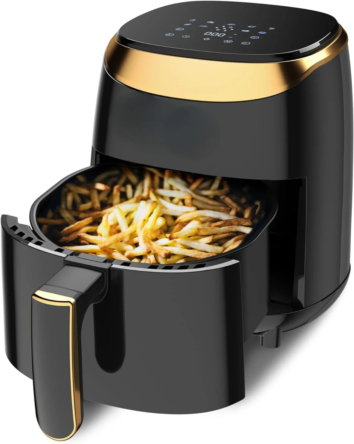 

Compact 4.2 Quart Air Fryer with 9 Cooking Functions, Stainless Steel Nonstick Oven, Dishwasher-Safe, Oil-Free and Healthy Optio