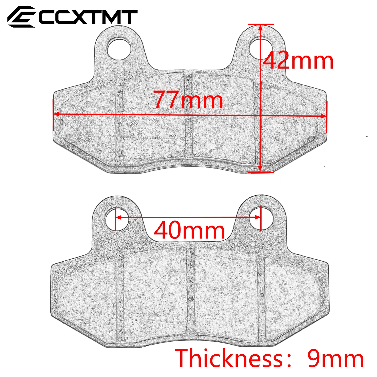 Motorcycle Front and Rear Brake Pads for 50cc 70cc 90cc 110cc 125cc 140cc 150cc 160cc 170cc to 200cc 250ccPit Dirt Bike ATV Quad