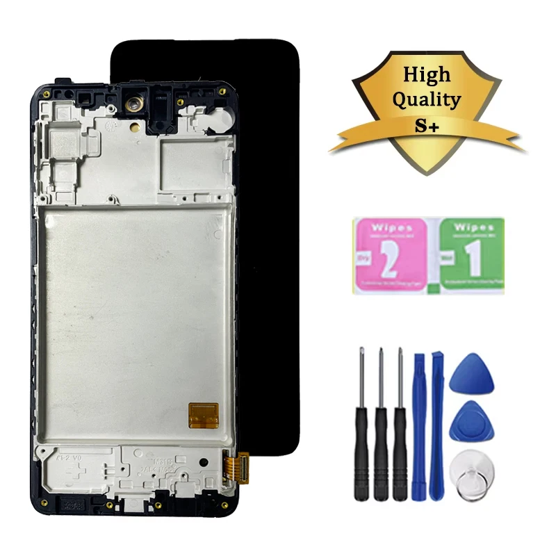 Super AMOLED M31S LCD For Samsung M31s SM-M317F M317F/DS Lcd Display Touch Screen Digitizer Assembly Panel With Frame