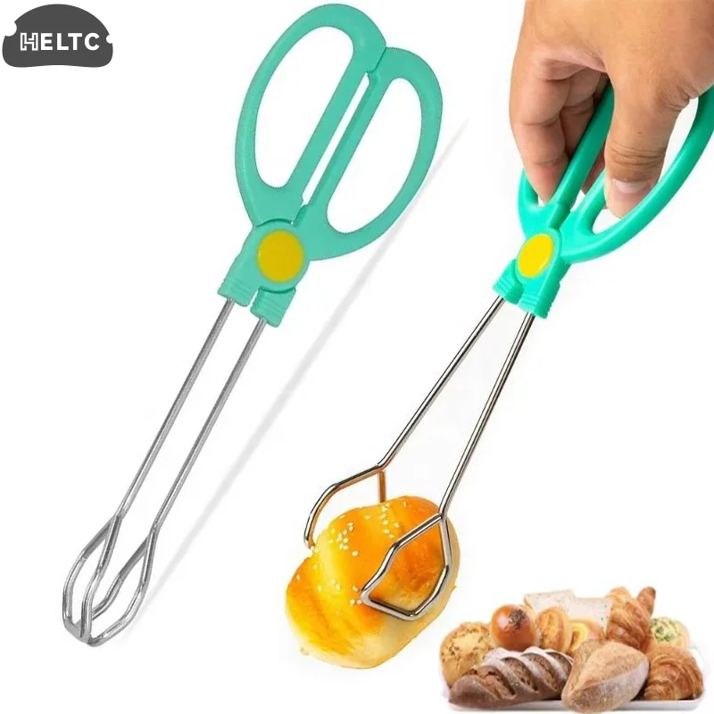 

BBQ Tools Barbecue Scissor Tongs Grilled Food Tong Long Handle Scissor BBQ Bread Roast Clip Kitchen Baking Tongs BBQ Accessories