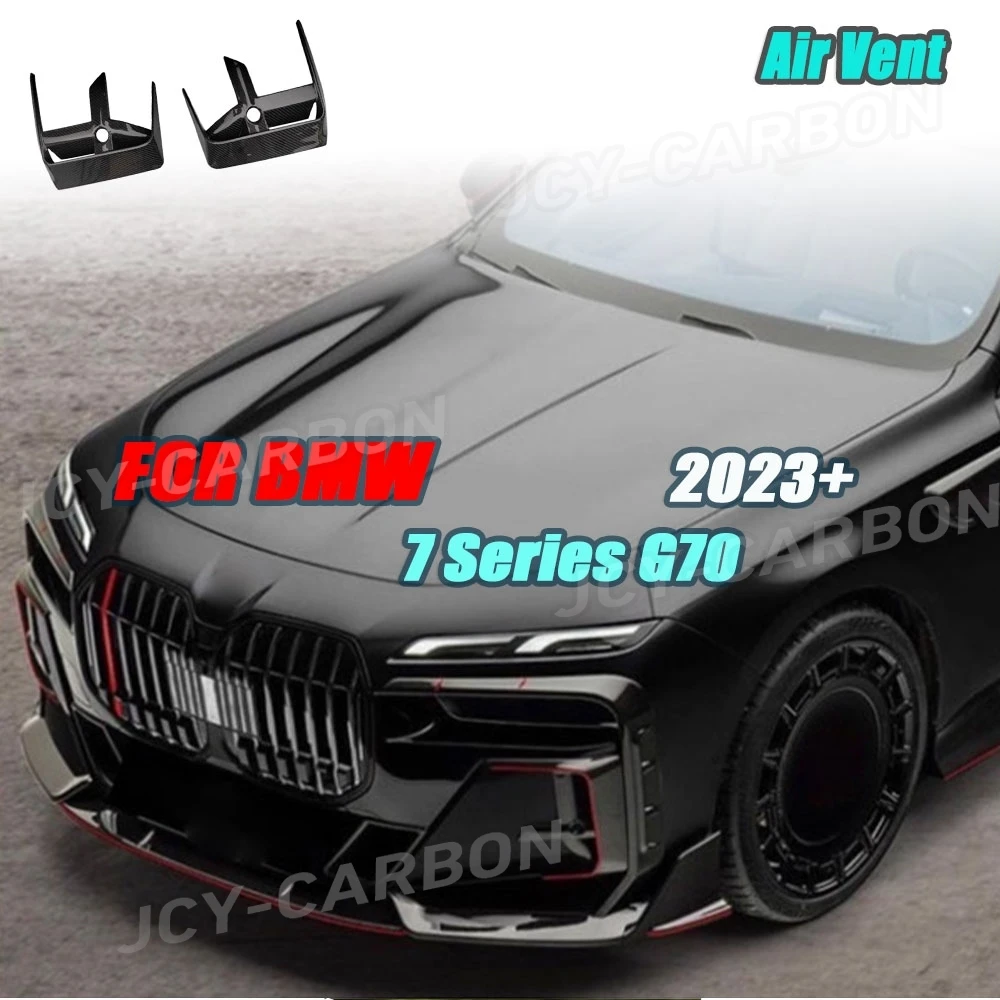 

Для BMW 7 серии G70 2023 + сухой передний бампер из углеродного волокна, канаты, вентиляционные отверстия, комплекты кузова, декоративные аксессуары