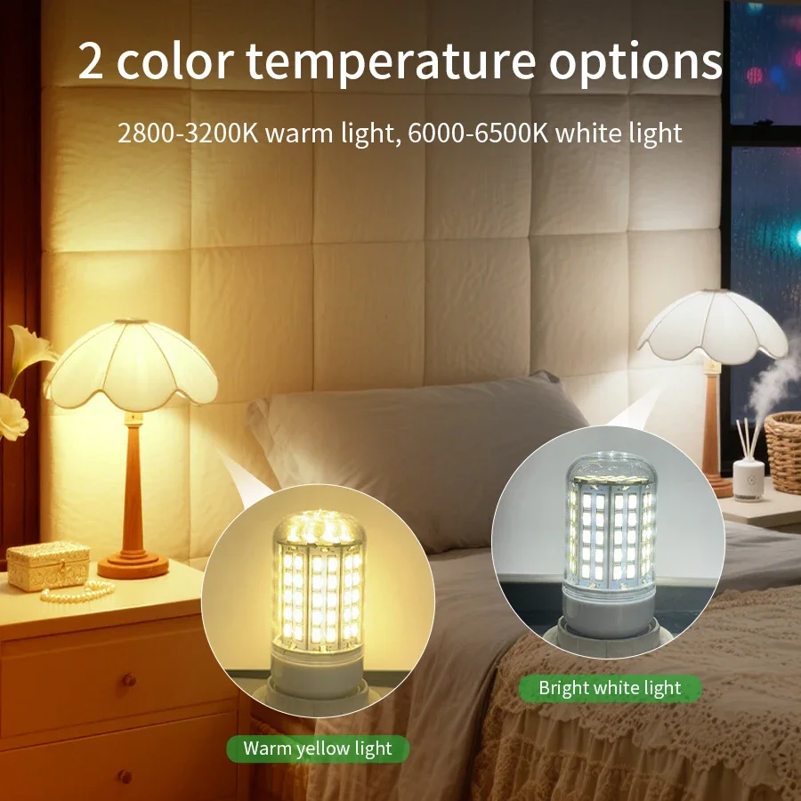 E27 E14 LED لمبة ضوء الذرة 5730SMD 220 فولت 72/96 المصابيح Lampada الأضواء داخلي توفير الطاقة أضواء للمنزل إضاءة غرفة النوم