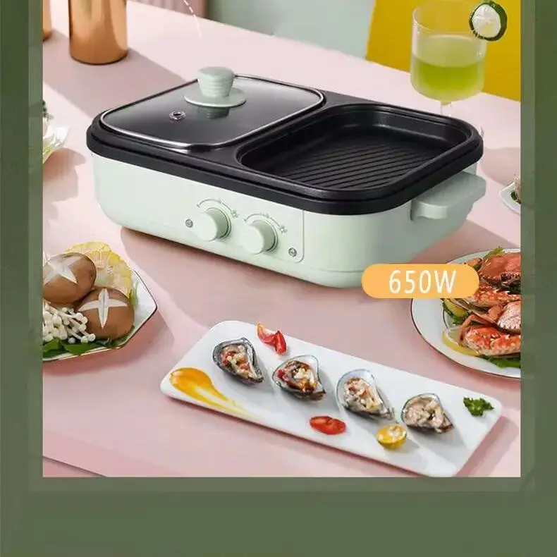 

Многофункциональная электрическая плита, горячий горшок, гриль для барбекю, сковорода для яиц, омлета, сковорода, плита, блинная печь, блинный пирог, жаровня