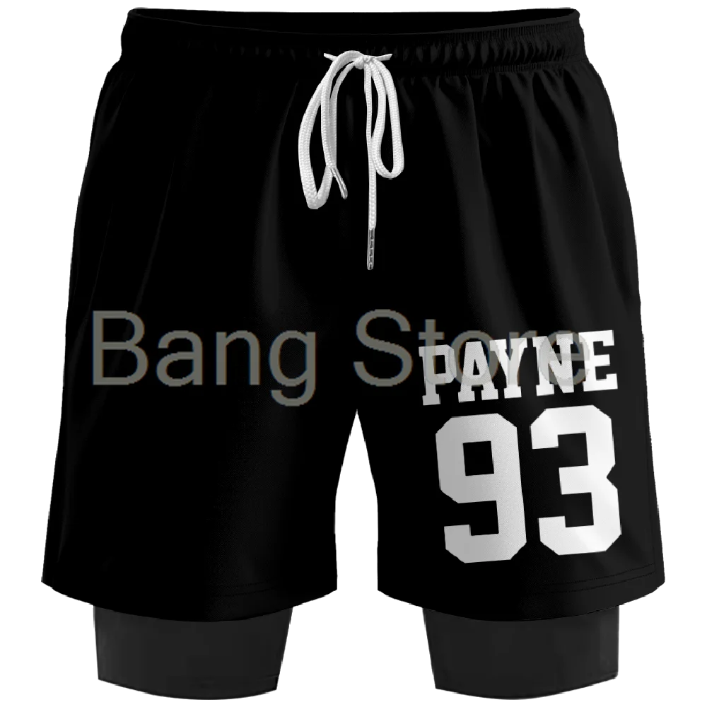 Liam Payne 93 Fake Two-Piece Shorts Unisex Casual Streetwear Sports Shorts