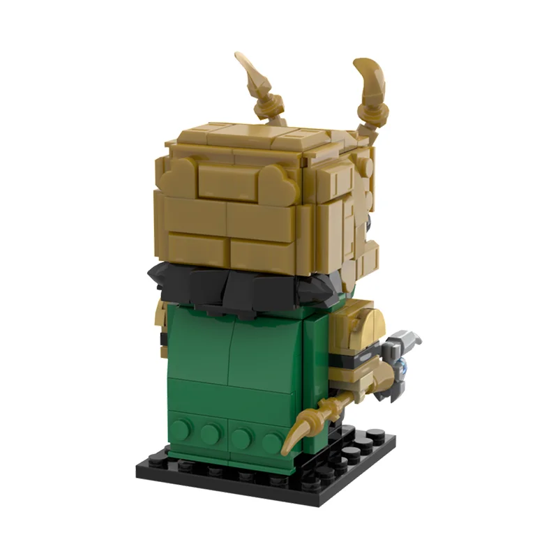438pcs MOC Super Heroes Marvelal Superhero Loki BrickHeadz Model Building Blocks Christmas Gift Toys Assemble Idea Display Art - view 2
