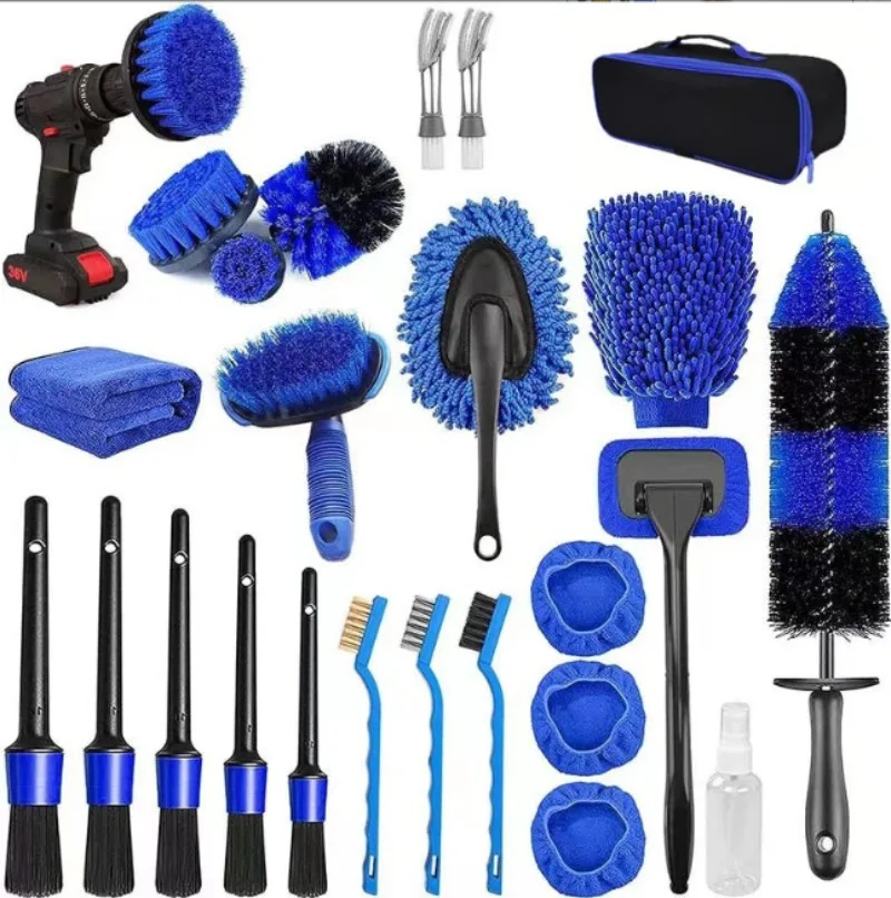Car Cleaning Drill Brush Set Car Wheel Brush Polished Beauty Disc Brush