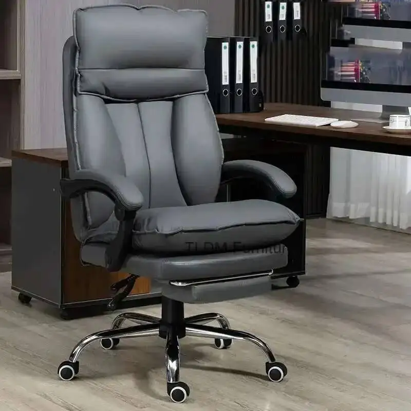 Correção design para cadeira de massagem giratória executiva escritório encosto de cabeça alça cadeira couro computador decoração acessórios
