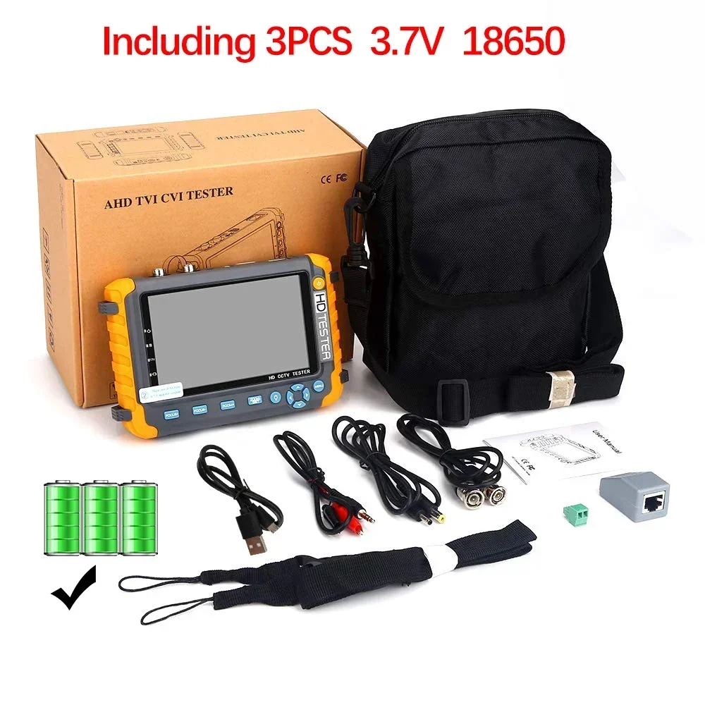 8MP CCTV Security Camera Tester IV8W 5Inch CCTV Monitor AHD/CVI/TVI CVBS Analog Camera Tester CCTV Cameras Tester HDMI VGA Input image 6