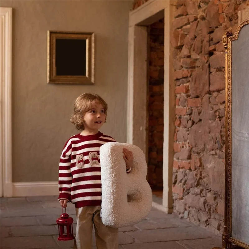 Y51A-Letter Pillow English Letters Pillow Throw Cushion Decorative Alphabet Letter Pillows English Letters Throw Pillow