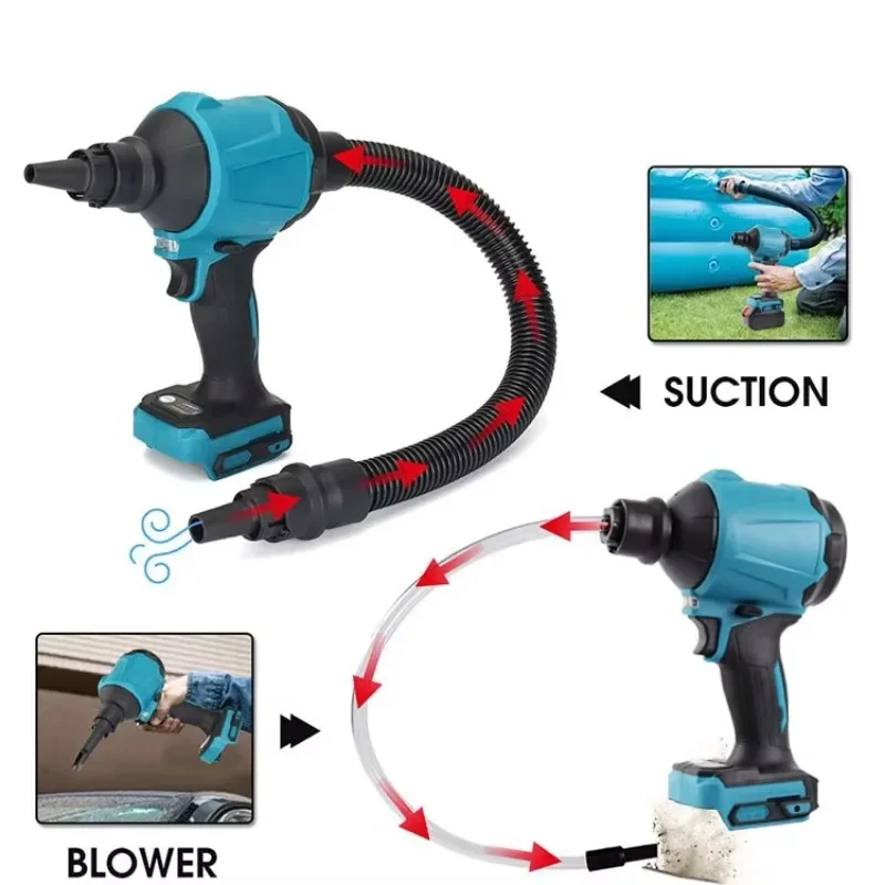 

6 IN1 Cordless Air Blower With Nozzle Dusting Machine Dust Blower Inflator Vacuum Home Tool For Makita 18V Battery Multifunction