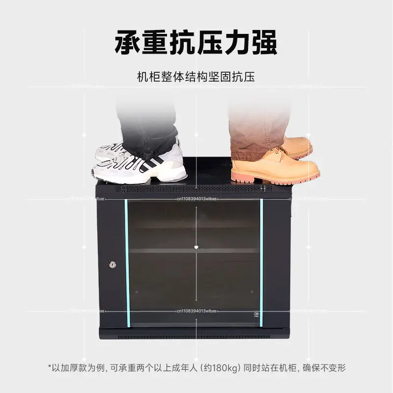 Small 6U Wall-mounted Network Cabinet - Router Hard Disk Server Home Thickened Weak Current Switchgear