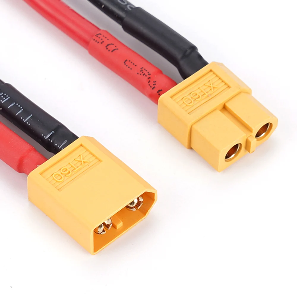 XT60 12AWG XT60 ذكر التوصيل إلى أنثى محول القابس موصل مع 600 سنتيمتر 12AWG سلك السيليكون لطائرة كوادكوبتر محرك البطارية