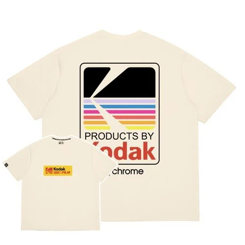 2026 Sommer Reine Baumwolle T-Shirt Hip-Hop-Stil Kodak Neues Bedrucktes T-Shirt für Herren Damen Unisex Harajuku-Stil Kurzarm-Oberteil – Detail 6