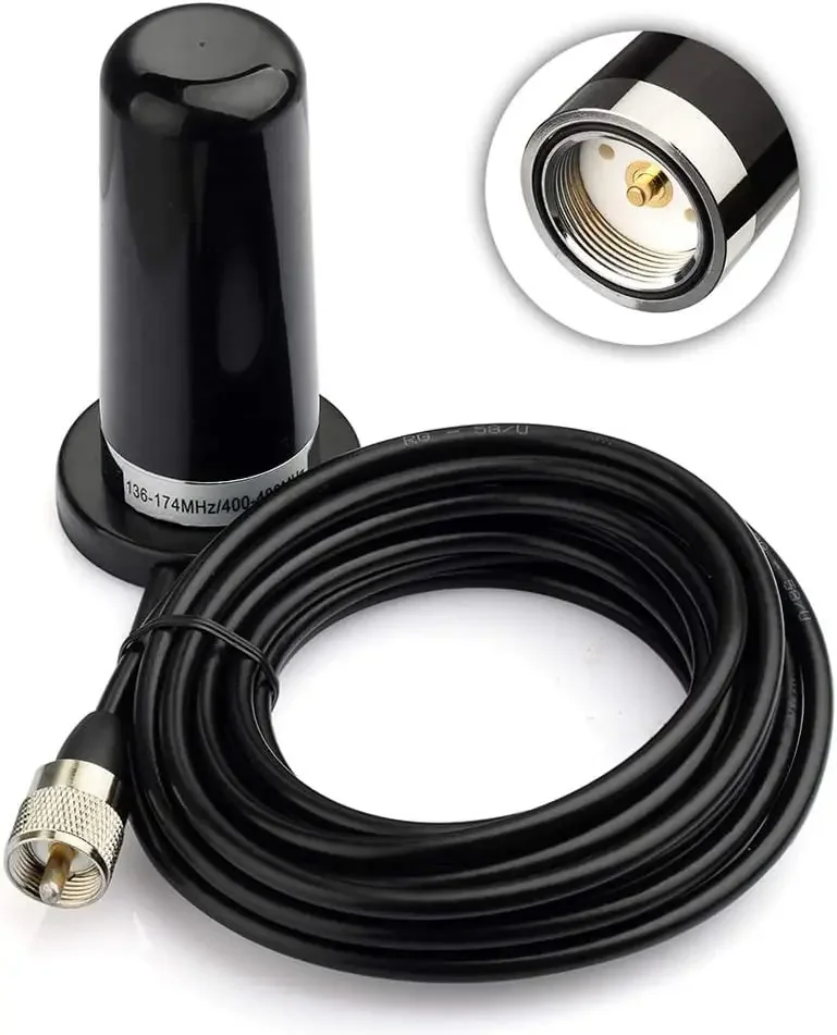 Vehicle antenna,Ham,Radio,Mobile,Radio Antenna uv,Mount Magnetic Base Antenna UHF,RG58 cable 5 M/16ft