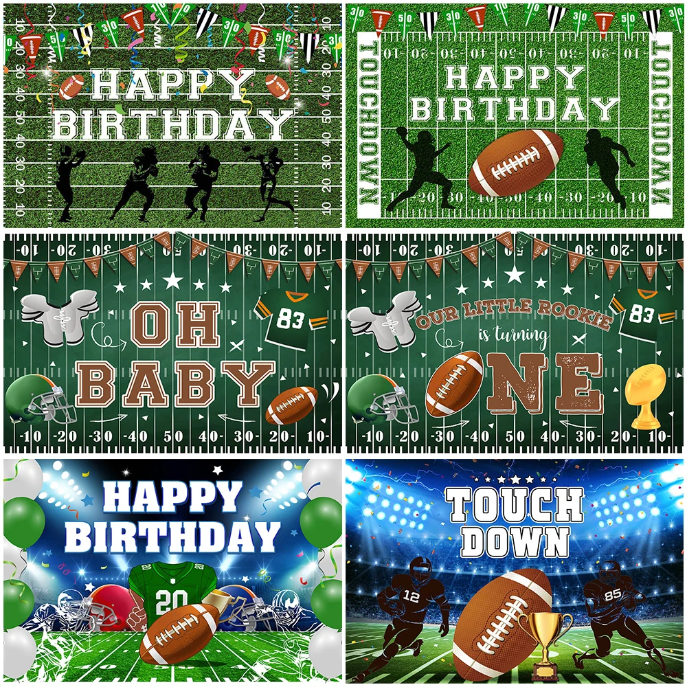 

Mocsicka Green Stadium Background Photography Birthday Party Decoration Cake Smash Photo Backdrops Studio Photo Props