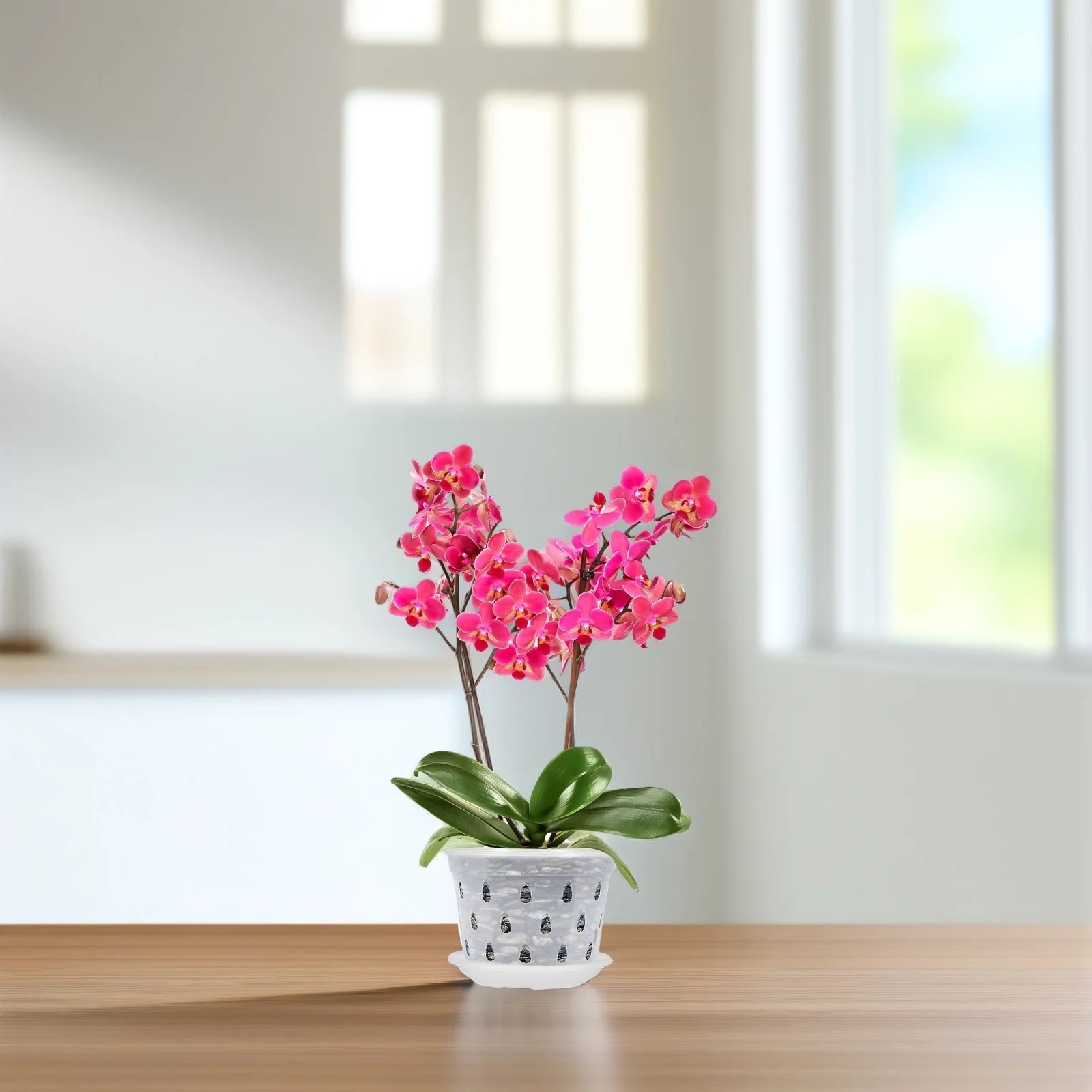 

5Sets Clear Plastic Planter Liners Orchid Pots with Saucers for Easy Drainage Perfect for Growing Flowers Vegetables in