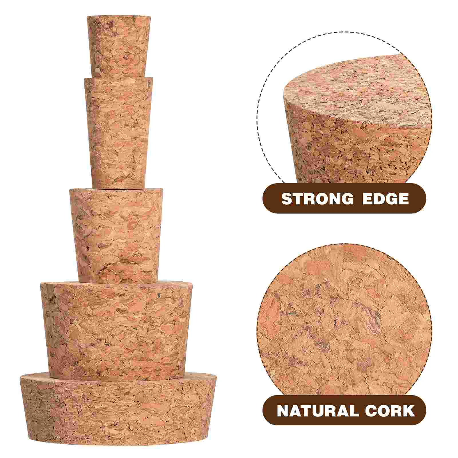 Natural Conical Cork Bottle Corks Plugs Stopper 630X570X200CM Wooden Beer Stoppers