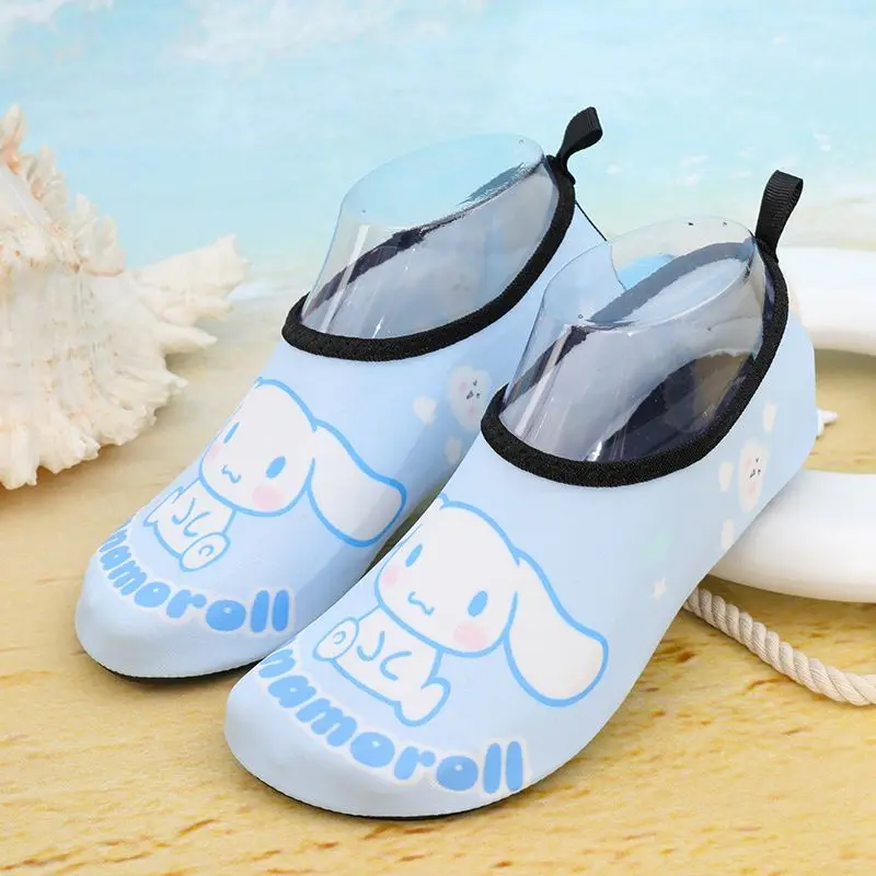 Anime Kuromi Beach Shoes Diving Snorkeling Socks Cinnamoroll Swimming Shoes Soft Shoes Anti Slip Slippers Home Barefoot Shoes